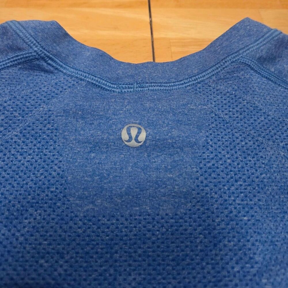Lululemon Mens Small Metal Vent Tech Shirt Longsleeve Heathered Lakeside Blue - Picture 6 of 8